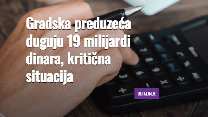Zadužena gradska preduzeča
